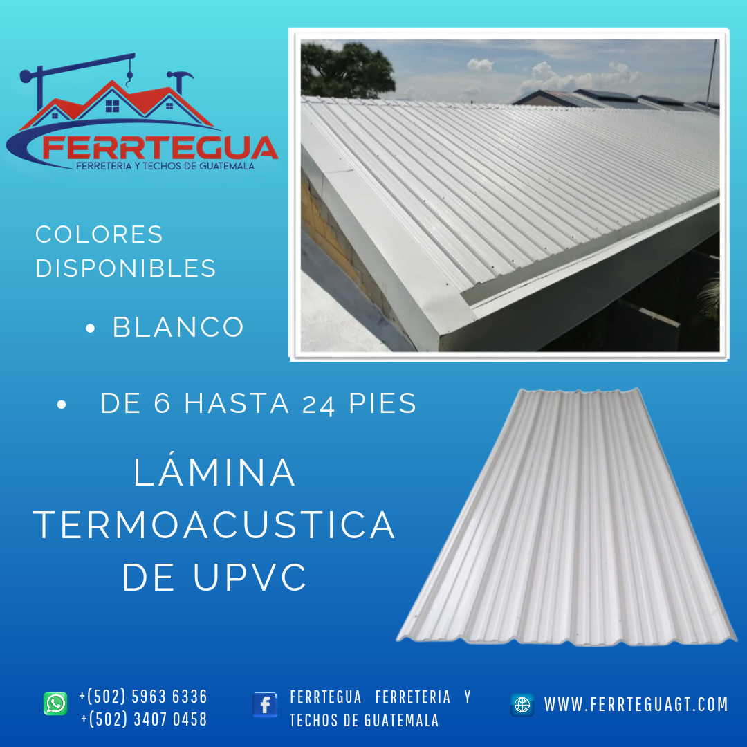 Lamina Termoacustica de UPVC 3 MM