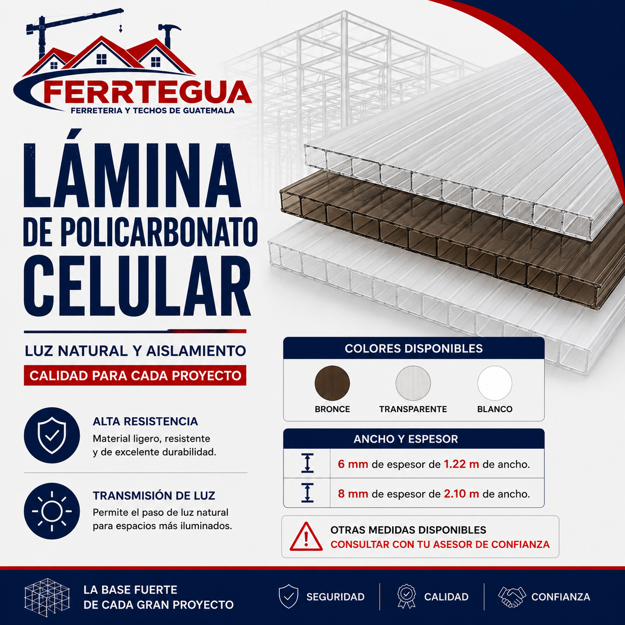 Lamina de Policarbonato Celular